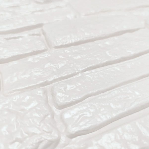 Самоклеюча 3D панель культурний камінь білий 700х600х8мм (191) SW-00000070 SW-00000070 фото