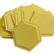 Декоративний самоклеючий шестикутник під шкіру темно-жовтий 200x230мм (1101) SW-00000741 SW-00000741 фото 2