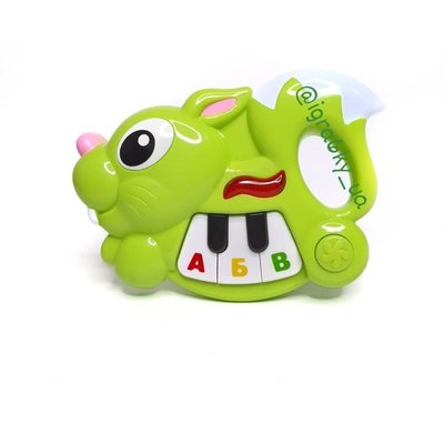Музична іграшка-піаніно "Музичне звірятко зайчик" (українською) UKA-A0018-1 фото