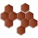 Декоративний шестикутник самоклеючий під шкіру коричневий 200x230мм (1103) SW-00000743 SW-00000743 фото 4