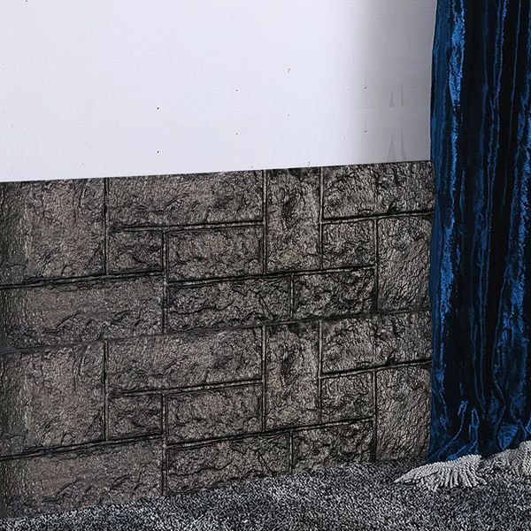 Самоклеюча 3D панель камінь чорний 1115х300х11мм (197) SW-00001374 SW-00001374 фото