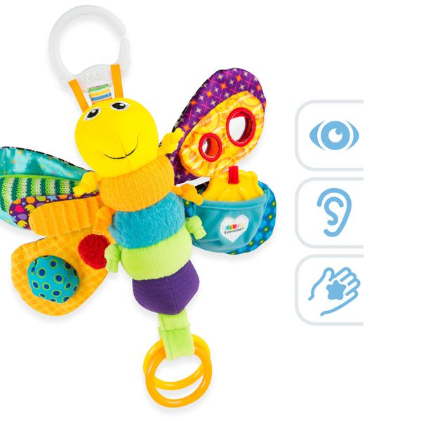 М'яка іграшка-підвіска "Метелик із прорізувачем і пискавкою" Lamaze L27024 фото
