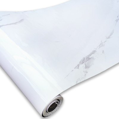 Самоклеюча вінілова плитка в рулоні білий повітряний мармур 3000х600х2мм SW-00001287 SW-00001287 фото