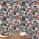 Декоративна 3D панель самоклейка під цеглу Кольорова мозаїка 700х770х4мм (350) SW-00000532 SW-00000532 фото 4