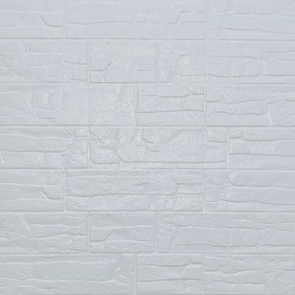Самоклеюча декоративна 3D панель камінь Біла рвана цегла700х770х5мм (155) SW-00000484 SW-00000484 фото