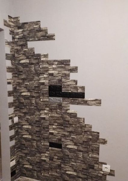 Самоклеюча декоративна 3D панель під цеглу сірий піщаник 700х770х5мм (059) SW-00000178 SW-00000178 фото