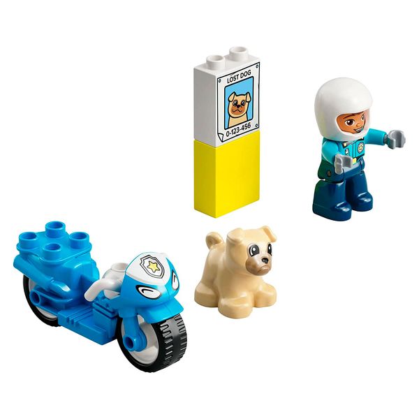 Конструктор "Поліцейський мотоцикл" 5 деталей LEGO DUPLO Rescue 10967 фото