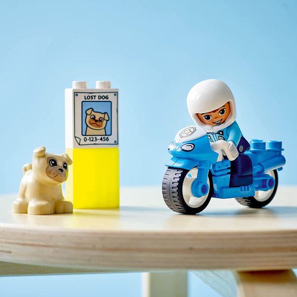 Конструктор "Поліцейський мотоцикл" 5 деталей LEGO DUPLO Rescue 10967 фото