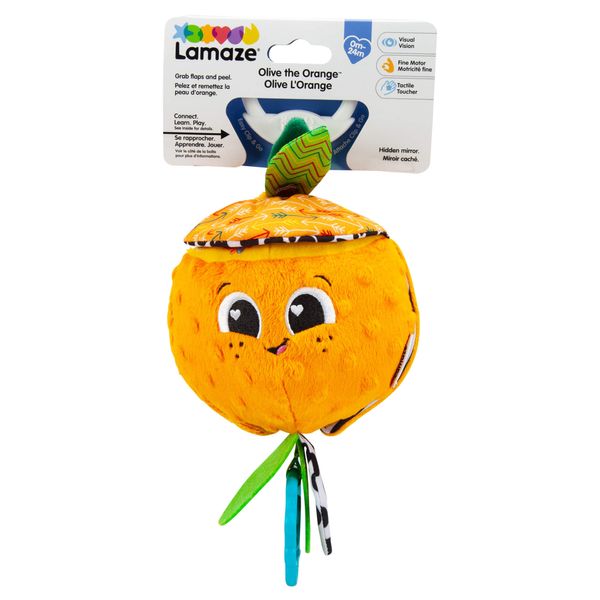 М'яка іграшка-підвіска "Апельсинка з прорізувачем" Lamaze L27384 фото