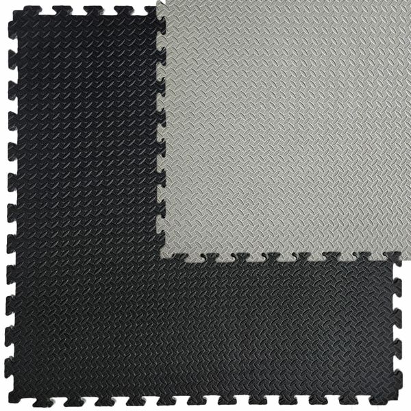 Підлогове двостороннє покриття GREY та BLACK 100 см x 100 см x 20мм (D) SW-00001844 SW-00001844 фото