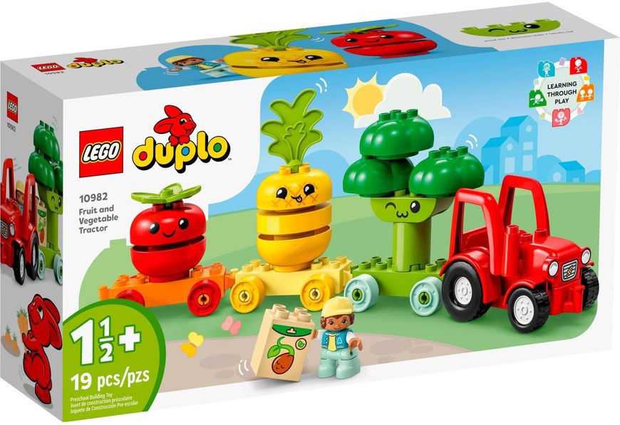 Конструктор "Трактор для вирощування фруктів та овочів" 19 деталей LEGO DUPLO My First 10982 фото
