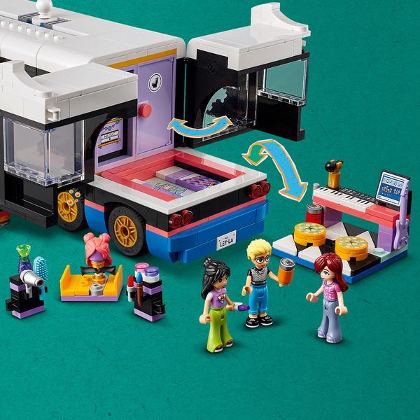 Конструктор "Автобус для музичного туру попзірки" 845 деталей LEGO Friends 42619 фото