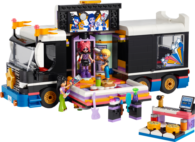 Конструктор "Автобус для музичного туру попзірки" 845 деталей LEGO Friends 42619 фото