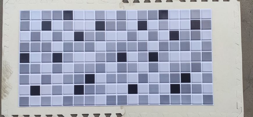 Декоративна ПВХ панель чорно-біла мозаїка 960х480х4мм SW-00001432 SW-00001432 фото