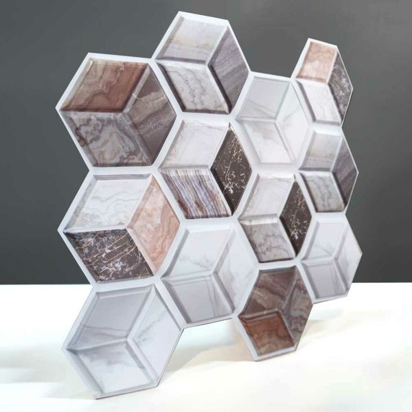 Декоративна ПВХ плитка на самоклейці 3D куби 280х300х5мм, ціна за 1 шт. (СПП-506) SW-00001135 SW-00001135 фото