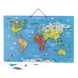 Магнітний пазл "Карта світу з маркерною дошкою українською" 44508 фото 1