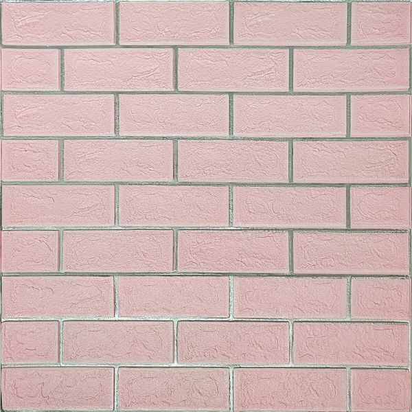 Панель стінова 700х700х5мм рожева цегла зі сріблом (D) SW-00001501 SW-00001501 фото