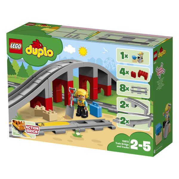 Конструктор "Залізничний міст і рейки" 26 деталей LEGO DUPLO Trains 10872 фото