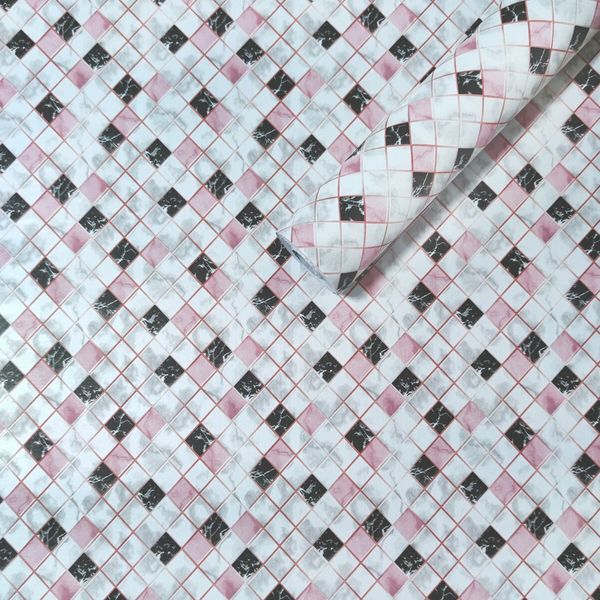 Самоклеюча плівка рожева мозаїка 0,45х10м SW-00001233 SW-00001233 фото