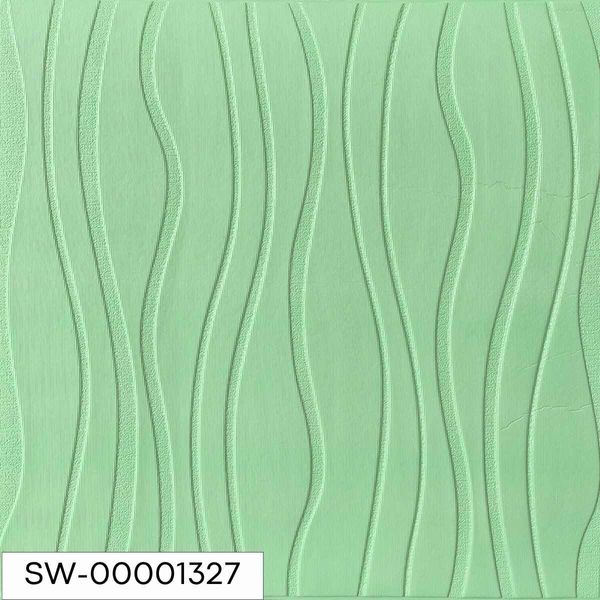 Самоклеюча 3D панель світло-зелені хвилі 600x600x6мм SW-00001327 SW-00001327 фото