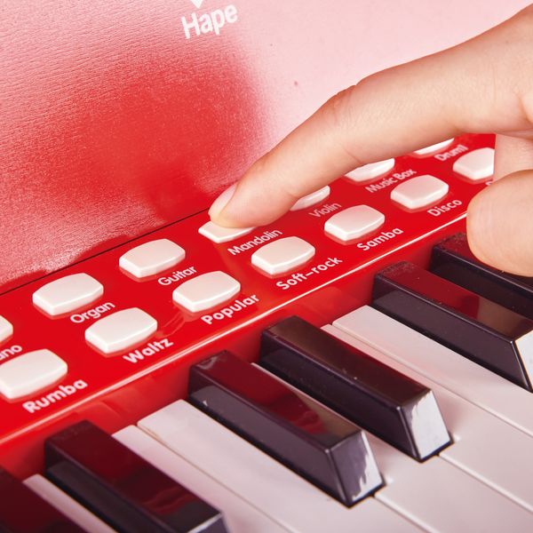 Дитяче піаніно "25 клавіш з підсвіткою червоний" E0628 фото