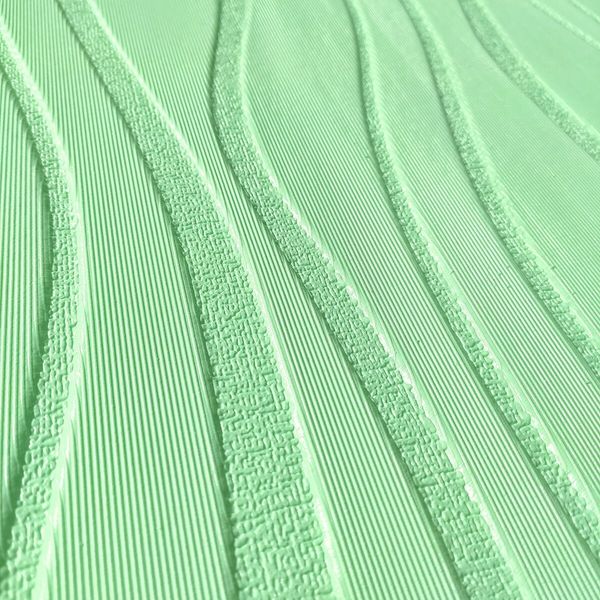 Самоклеюча 3D панель світло-зелені хвилі 600x600x6мм SW-00001327 SW-00001327 фото