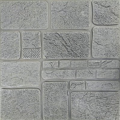 Самоклеюча декоративна 3D панель камінь срібло 700х700х6мм (153) SW-00000187 SW-00000187 фото
